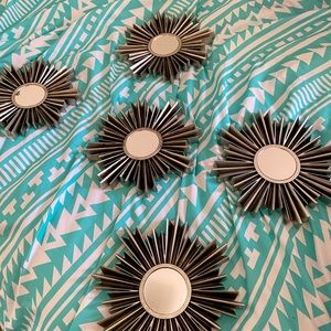 Starbursts Mirror Accents Set of 5
